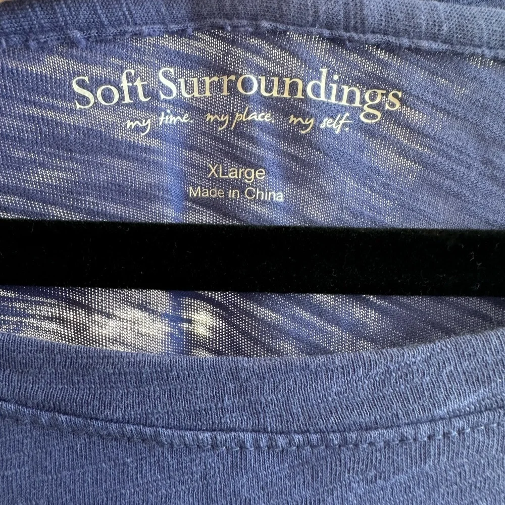 Soft Surroundings Purple Long Sleeve Blouse - Picture 3 of 4